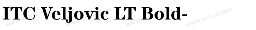ITC Veljovic LT Bold字体转换